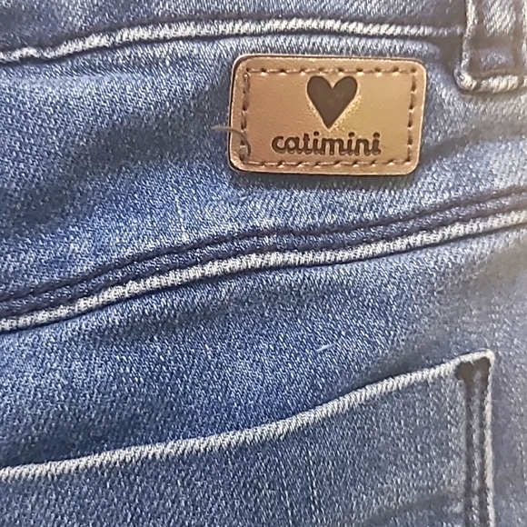 Catimini fancy jeans decorated with the leafs embroidery for a girl size… - Picture 7 of 12